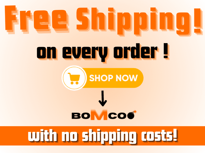 free shipping on every order in Bomcoo