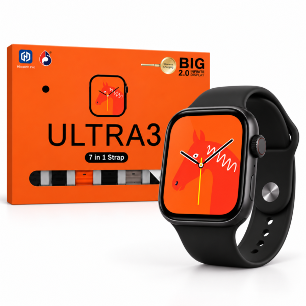 Ultra 3 Smartwatch – Amazing 7 in 1 Straps, 2.01″ Display