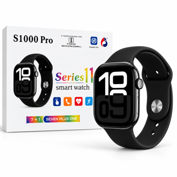 S1000 Pro Series 11 Smartwatch – Black Bluetooth Calling Watch
